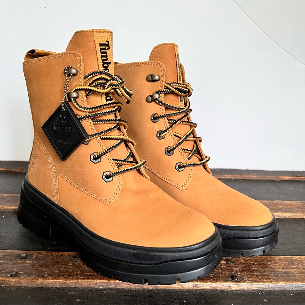 NEW Timberland Malynn Mid Lace Ek Waterproof Lug Sole Boots Women's, 6